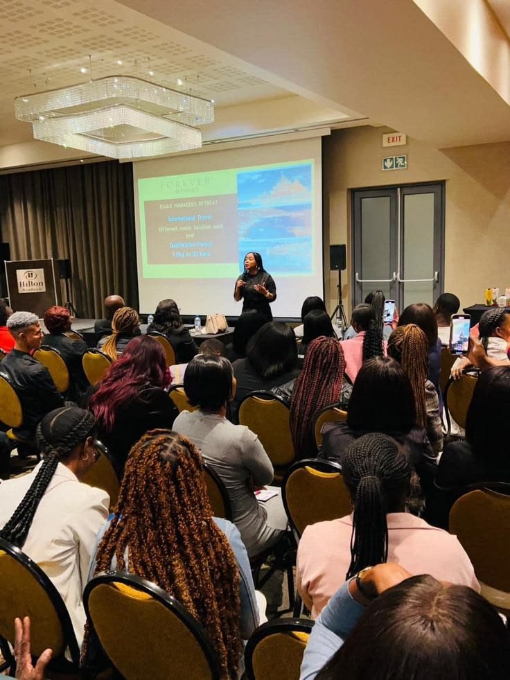 Creator speaking at an IWB Africa event